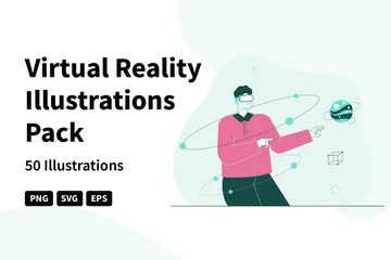 Realidad virtual Paquete de Ilustraciones