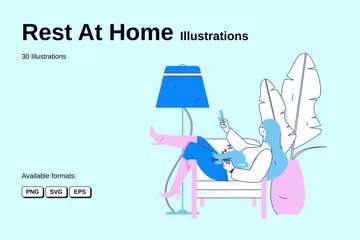 Rest At Home Illustration Pack