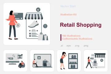 Retail Shopping Illustration Pack