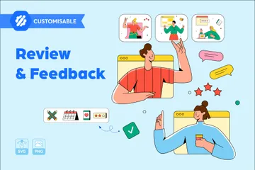 Review & Feedback Illustration Pack