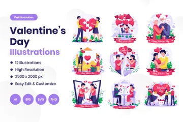 Saint Valentin Pack d'Illustrations