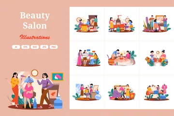 Salon de beauté Pack d'Illustrations