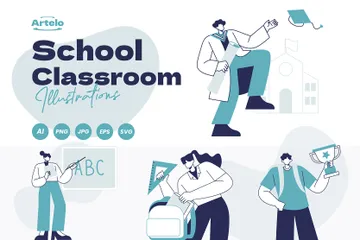 School Classroom Illustration Pack