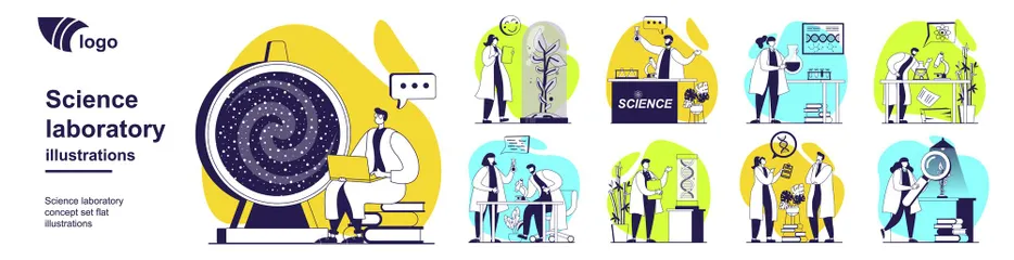 Science Laboratory Illustration Pack