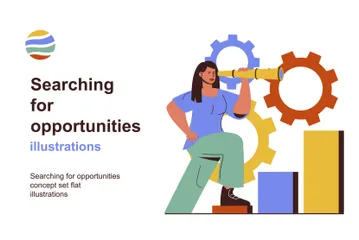 Searching For Opportunities Illustration Pack