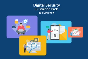 Sécurité numérique Pack d'Illustrations