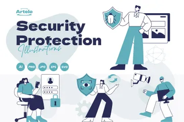 Security Protection Illustration Pack