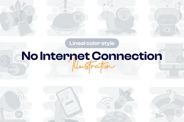 Sem conexão com a Internet Pacote de Ilustrações