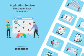 Services d'applications Pack d'Illustrations