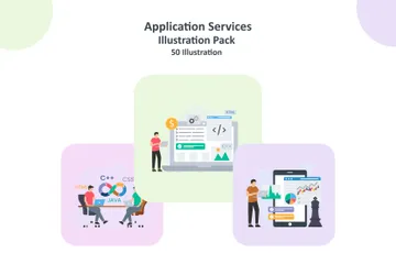 Services d'applications Pack d'Illustrations