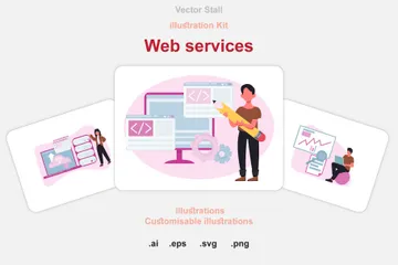 Servicios web Paquete de Ilustraciones