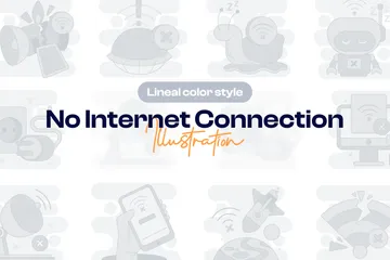 Sin conexión a Internet Paquete de Ilustraciones