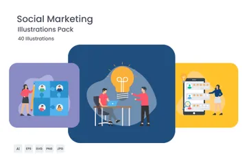 Social Marketing Illustration Pack