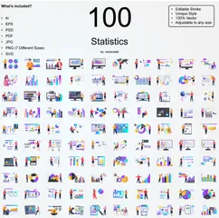 Statistiques Pack d'Illustrations