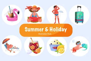 Summer & Holiday Illustration Pack