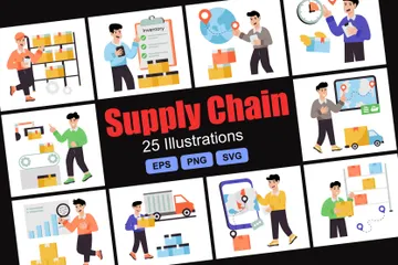 Supply Chain Illustration Pack