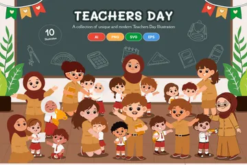 Teachers Day Illustration Pack