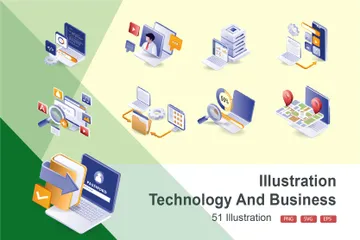 Technologie et affaires Pack d'Illustrations