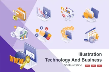 Technology And Business Illustration Pack