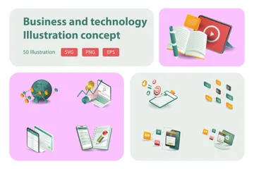 Technology And Business Illustration Pack