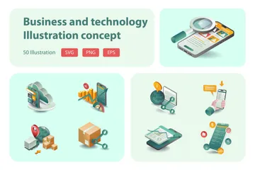 Technology And Business Illustration Pack