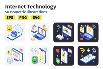 Tecnología de Internet Paquete de Ilustraciones