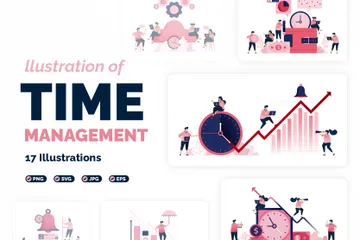 TIME MANAGEMENT Illustration Pack