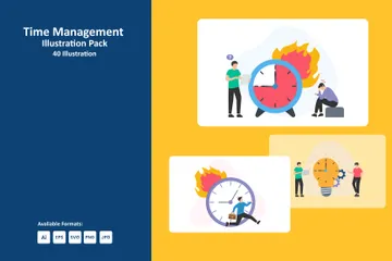 Time Management Illustration Pack