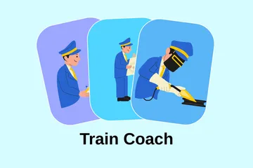 Train Coach Illustration Pack