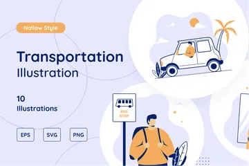 Transporte Paquete de Ilustraciones