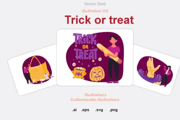 Trick Or Treat Illustration Pack