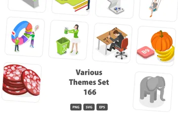 Various Themes Set 166 Illustration Pack