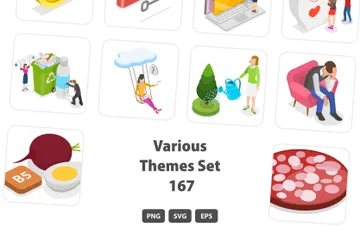 Various Themes Set 167 Illustration Pack