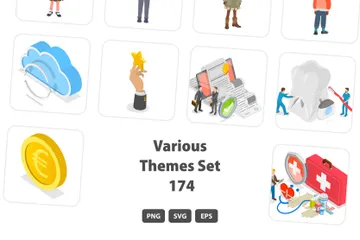 Various Themes Set 174 Illustration Pack