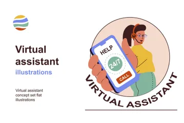 Virtual Assistant Illustration Pack