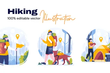 Wandern Illustrationspack