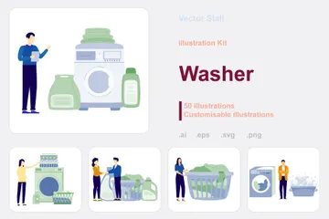 Washer Illustration Pack