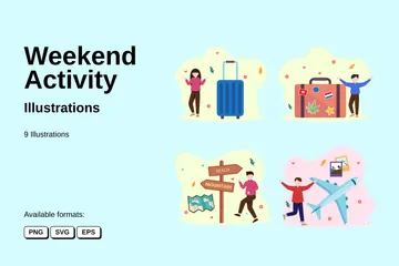 Weekend Activity Illustration Pack