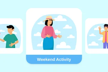 Weekend Activity Illustration Pack