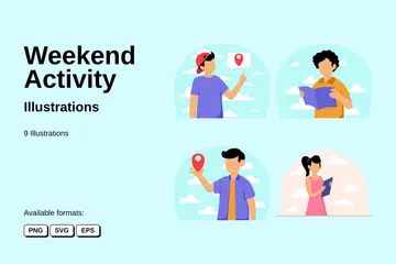 Weekend Activity Illustration Pack