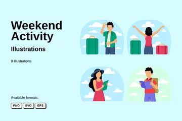 Weekend Activity Illustration Pack