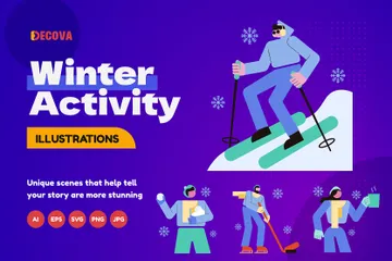 Winter Activity Illustration Pack