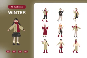 Winter Character Illustration Pack