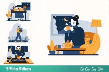 Winter Wellness Illustration Pack