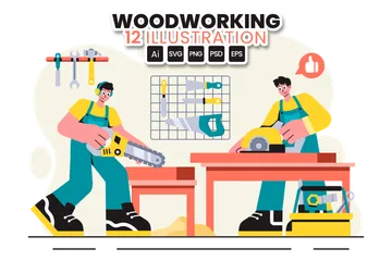 Woodworking Illustration Pack