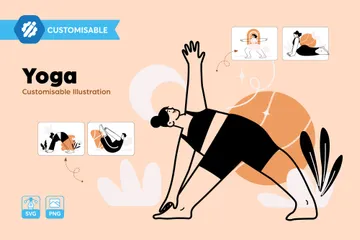 Yoga y bienestar Paquete de Ilustraciones
