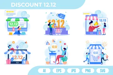 12.12 Discount Illustration Pack