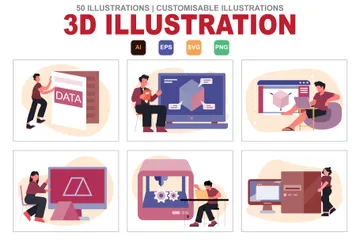 3D 프린터 및 디자인 일러스트레이션 팩