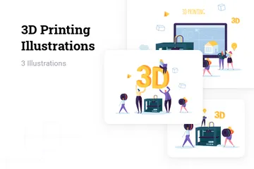 3D Printing Illustration Pack