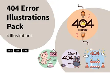 404 Error Illustration Pack
